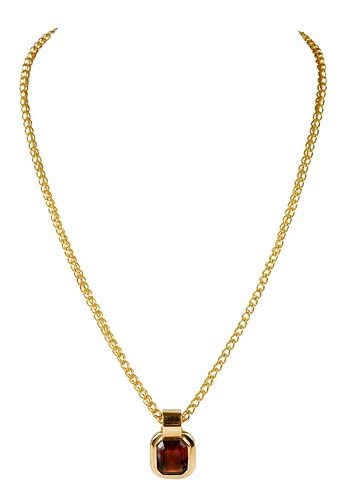 GOLD GEMSTONE NECKLACEpendant
