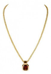 GOLD GEMSTONE NECKLACEpendant