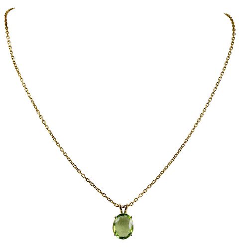 GOLD GEMSTONE NECKLACEpendant
