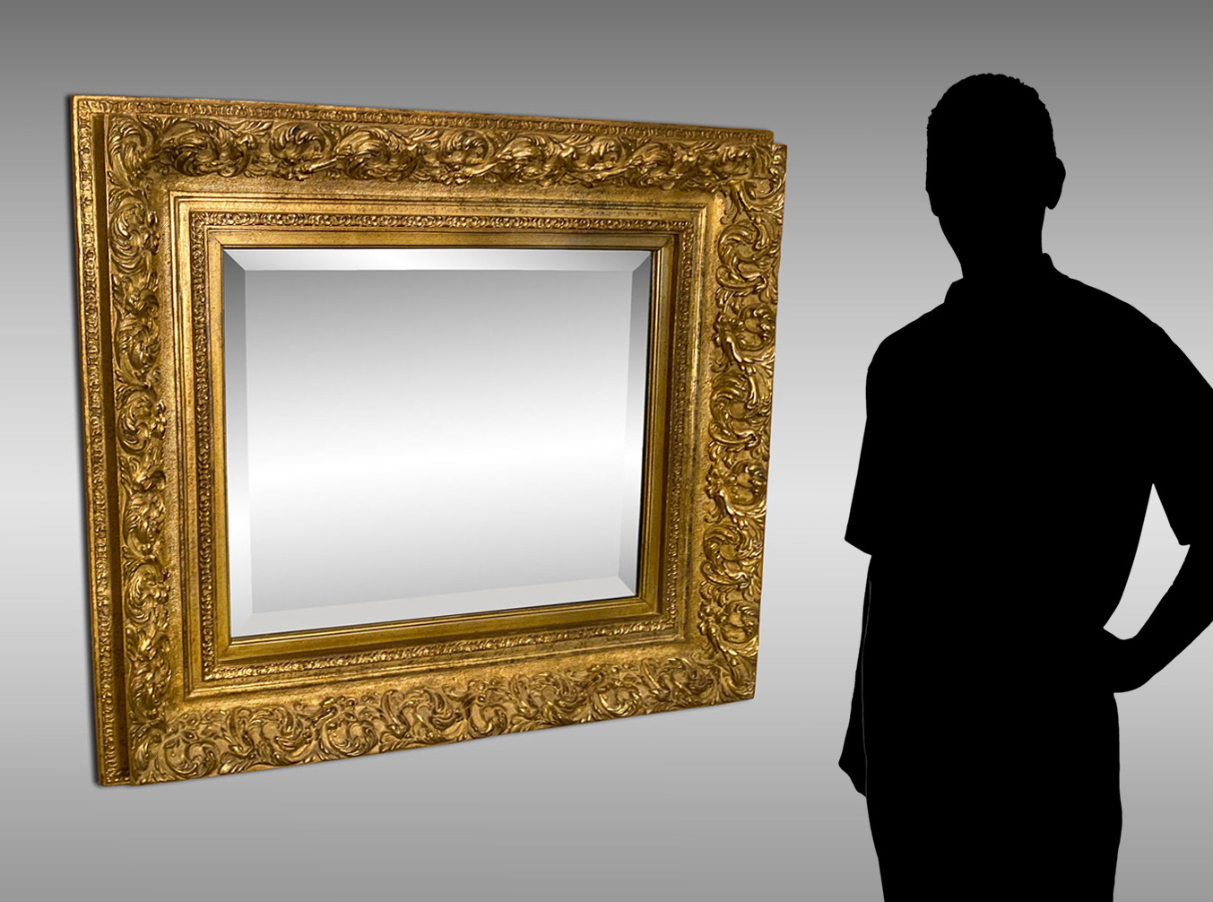 GOLD GILT MIRROR: Rectangular