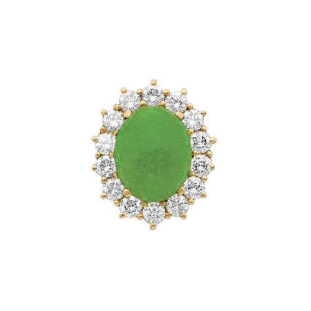 Gold, Green Stone and Diamond