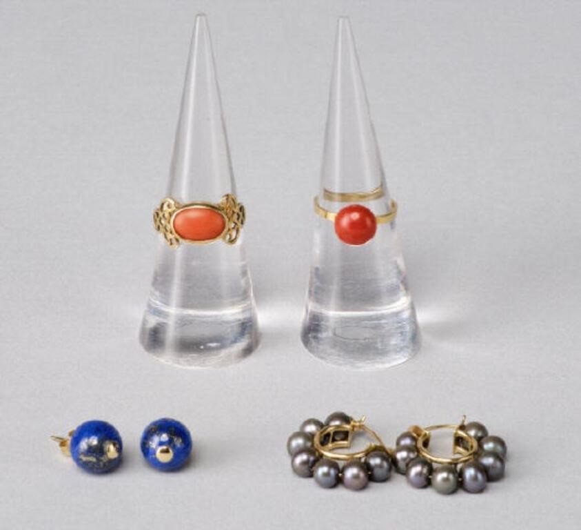 GOLD JEWELLERYA gold jewelry lot