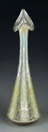 GOLD LOETZ PAPILLION VASE W/ S
