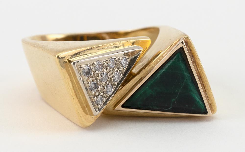 GOLD, MALACHITE AND DIAMOND