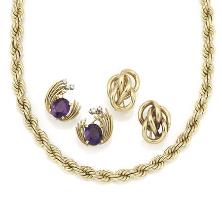 Gold Necklace, Pair of Gold
