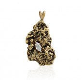 GOLD NUGGET PENDANTNatural gol