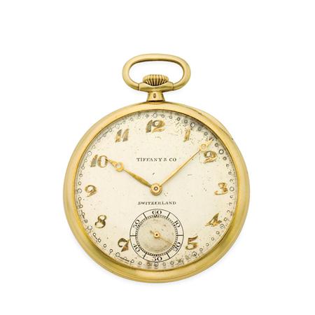 Gold Open Face Pocket Watch,