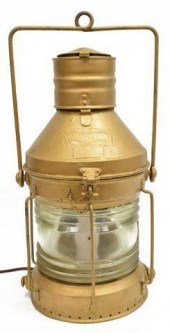 GOLD PAINTED HANGING SHIPS LAN