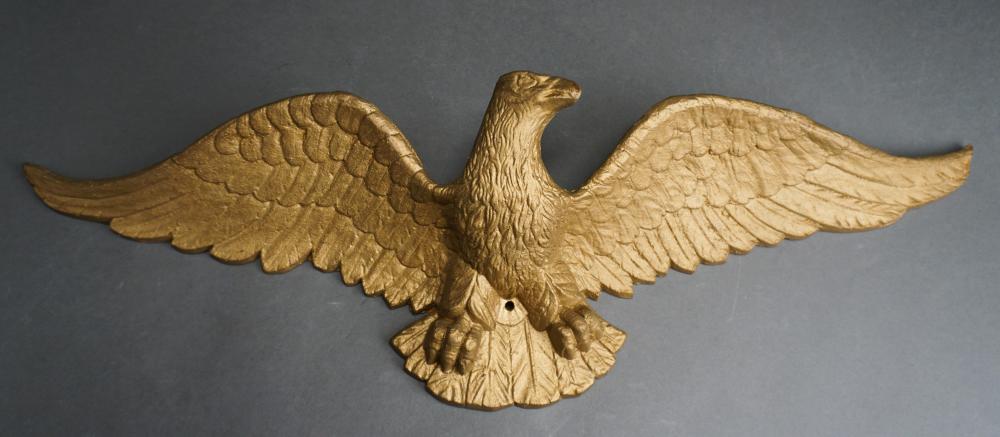 GOLD-PAINTED METAL FIGURE OF AN