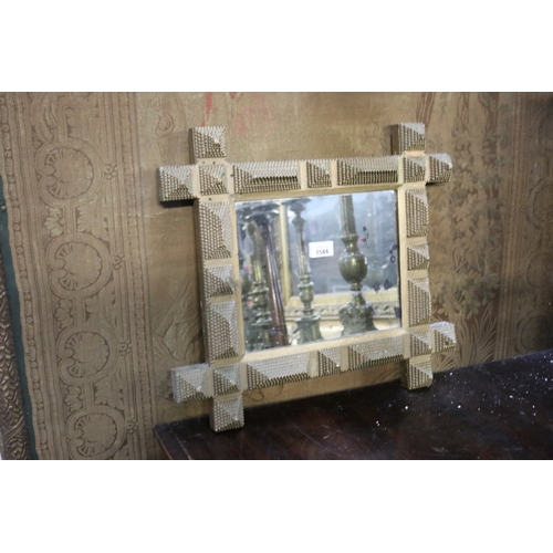Gold painted tramp art wood