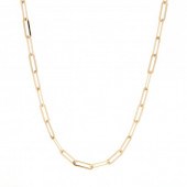 GOLD PAPERCLIP CHAIN NECKLACE