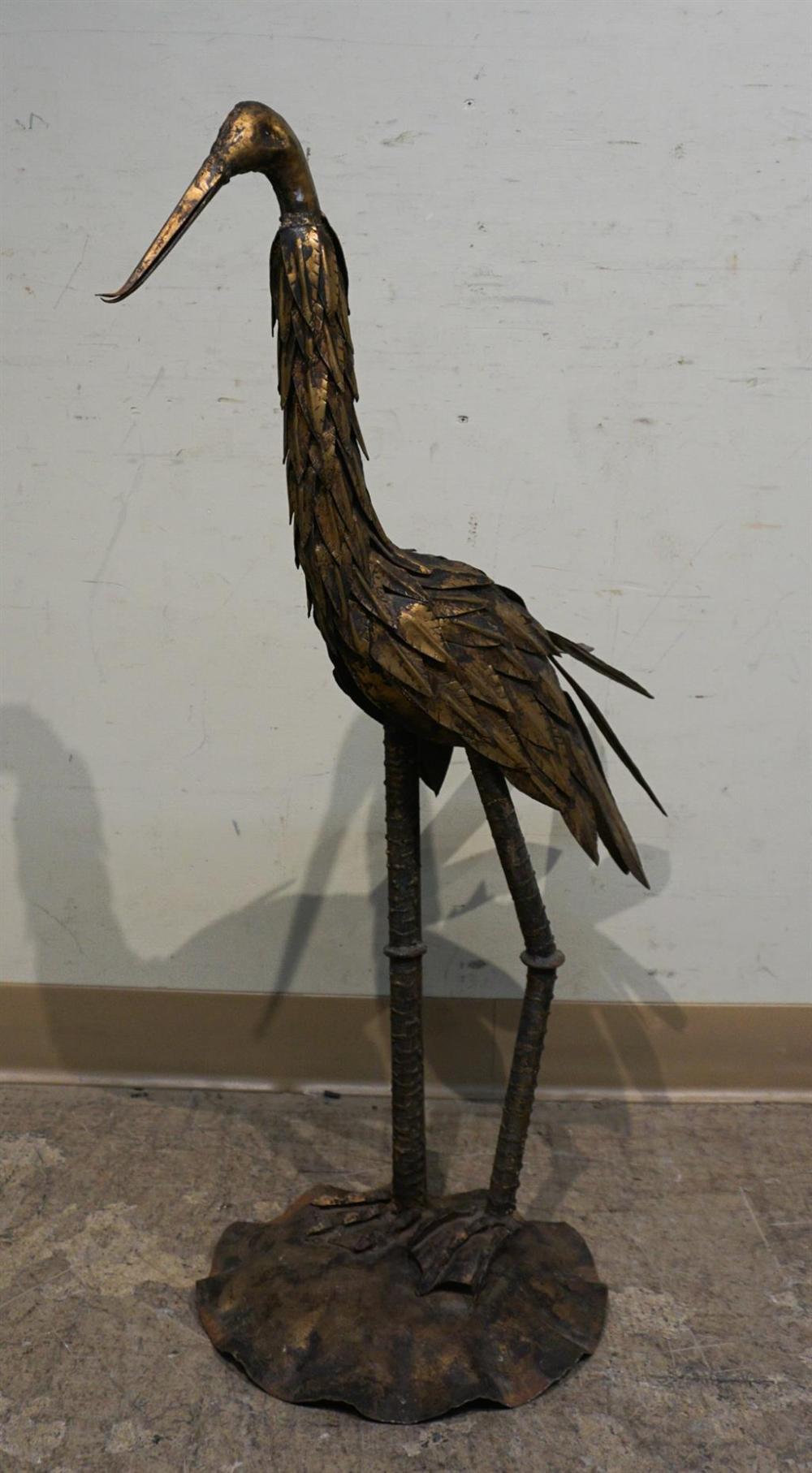 GOLD PATINATED METAL FIGURE OF A