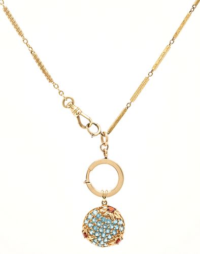 GOLD PENDANT NECKLACE W/