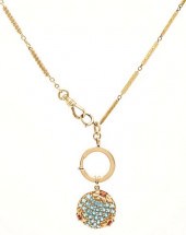 GOLD PENDANT NECKLACE W/ COMBI