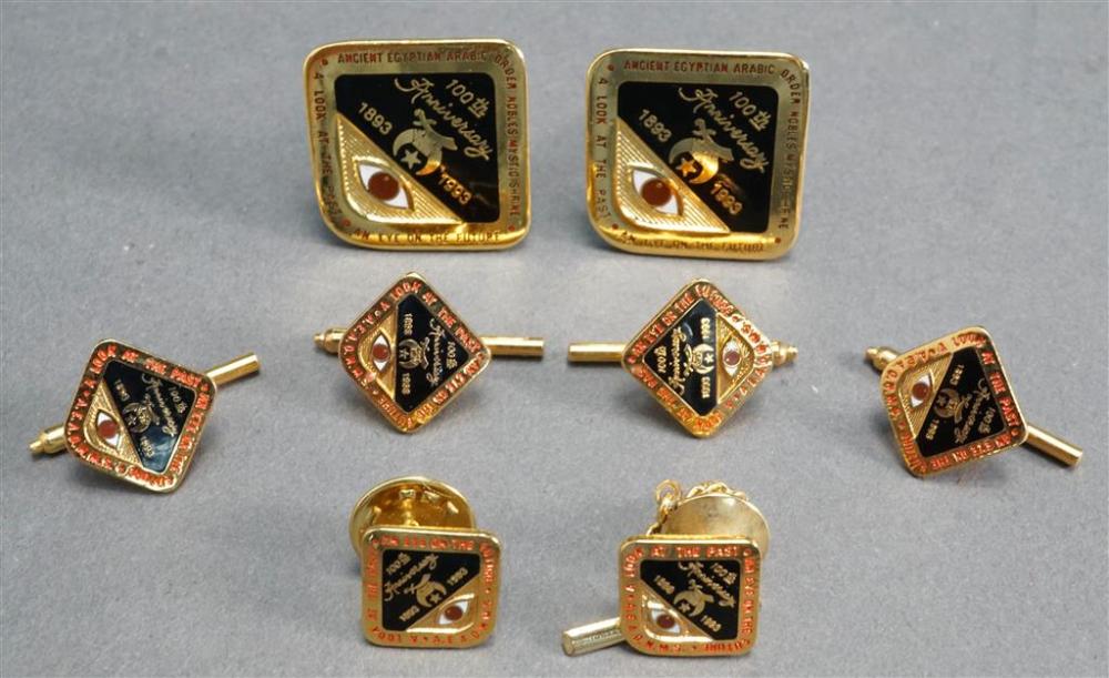 GOLD PLATED AND BLACK ENAMEL