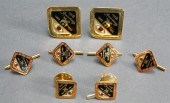 GOLD PLATED AND BLACK ENAMEL '