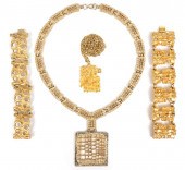 GOLD PLATED ROBERT LARIN BRACE