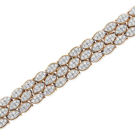 Gold, Platinum and Diamond Bracelet