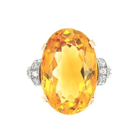 Gold, Platinum, Citrine and Diamond