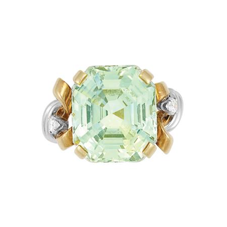 Gold, Platinum, Green Sapphire