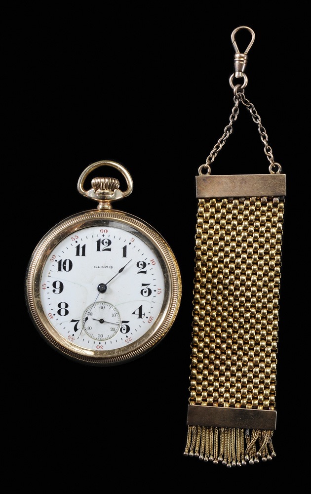 Gold Pocket Watch and Fob