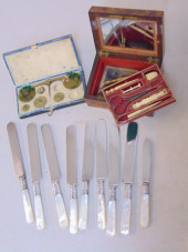 GOLD SCALE SET, SEWING KIT & 9