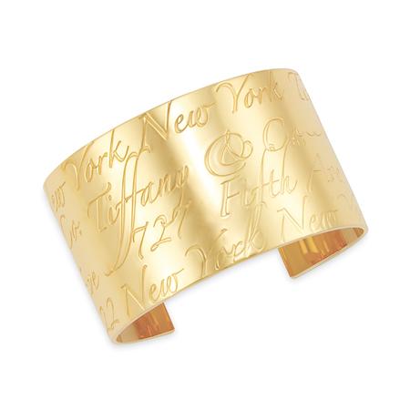 Gold Signature Cuff Bangle
