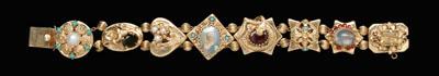 Gold slide bracelet, seven