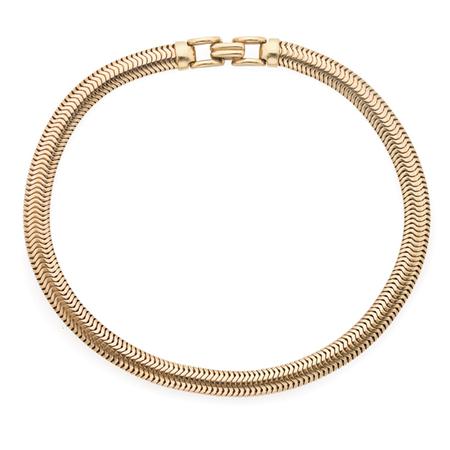 Gold Snake Chain Necklace,