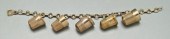 Gold thimble bracelet, five vi