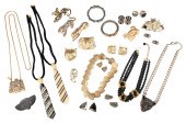 Gold tone and black enameled j