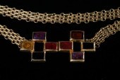 GOLD-TONE GRIPOIX BELT Unsigne