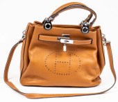GOLD-TONE LEATHER 32CM HANDBAG
