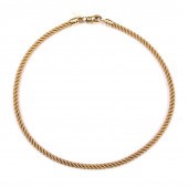 GOLD TWISTED CABLE NECKLACE: 1