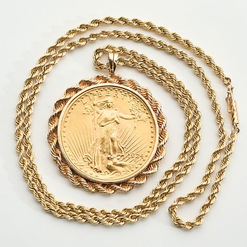 GOLD US SAINT-GAUDENS COIN W/