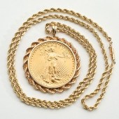 GOLD US SAINT-GAUDENS COIN W/