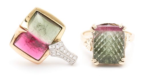 GOLD & WATERMELON TOURMALINE