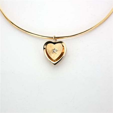 Gold Wire Choker Necklace with Gold