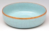 GOLDEN CRACKLED SKY-BLUE GLAZE