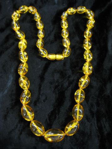 Golden Natural Amber Necklace 35
