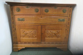 GOLDEN OAK DRESSER WITH FANCY