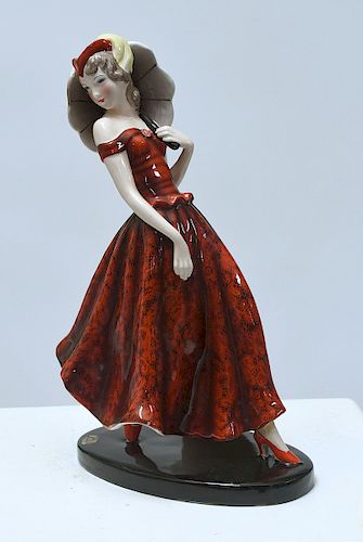 GOLDSCHEIDER ART DECO FIGURE OF