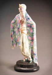 GOLDSCHEIDER ART DECO GLAZED C