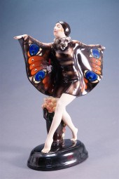 GOLDSCHEIDER ART DECO GLAZED C