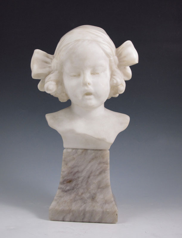 GOLDSCHEIDER MARBLE BUST SIGNED