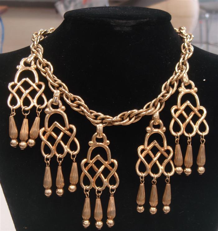 Goldtone 'tassel' necklace  