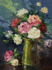 GONZALEZ STILL LIFE WITH ROSES