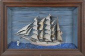 GOOD 19TH C. SHIP DIORAMA, ”AL