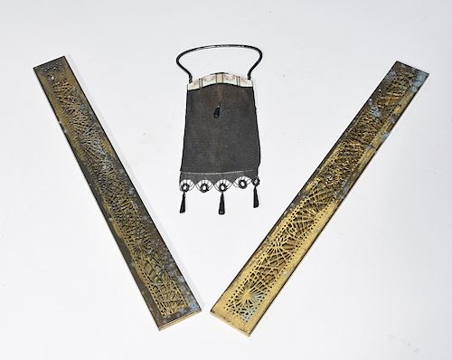 GOOD ART DECO STERLING AND ENAMEL