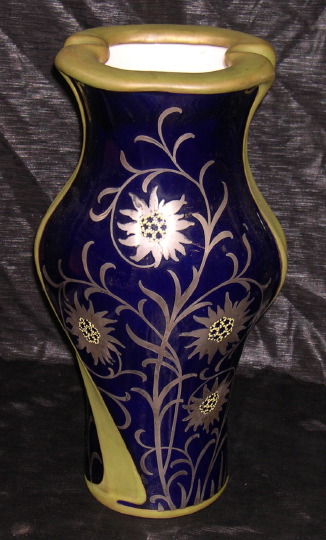 Good Art Nouveau Cobalt-Enameled